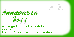 annamaria hoff business card